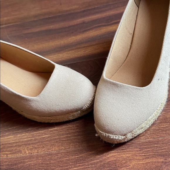 J. Crew Factory Cream Espadrille Shoes Size 8 - Picture 8 of 10